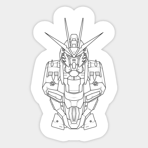 STRIKE FREEDOM BLACK LINE Sticker by Sadajiwa_std